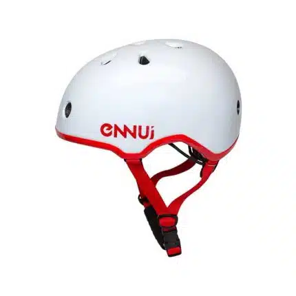 ENNUI elite white red shiny κράνος με αφαιρούμενο peak (54-59εκ.) - Λευκό/Κόκκινο.