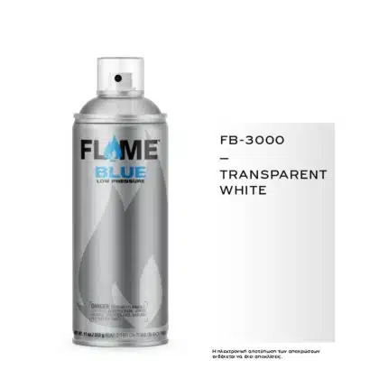 FLAME Spray Μπλε 400ml - Διαφανές Λευκό.