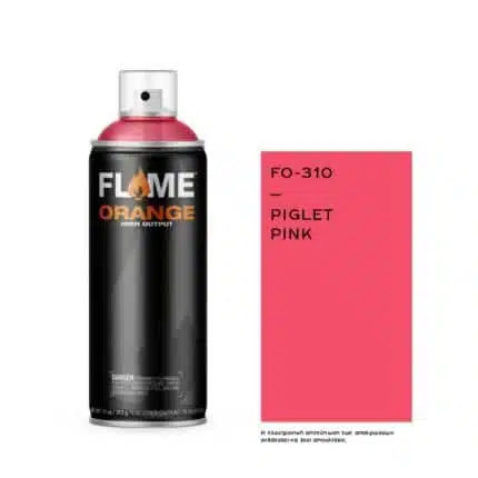 FLAME Spray Πορτοκαλί 400ml - Piglet Ροζ.