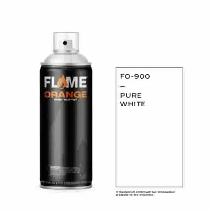 FLAME Spray Πορτοκαλί 400ml - Pure Λευκό.
