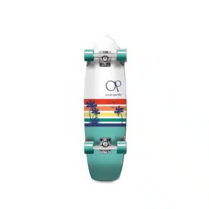 OCEAN PACIFIC sunset skateboard 10" γαλάζιο, λευκό με ρίγες.