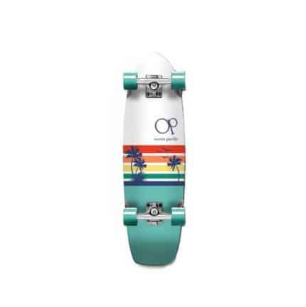 OCEAN PACIFIC sunset skateboard 8.75" Λευκό, γαλάζιο με ρίγες.