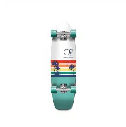 OCEAN PACIFIC sunset skateboard 8.75" Λευκό, γαλάζιο με ρίγες.