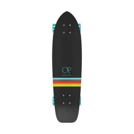 OCEAN PACIFIC swell skateboard 8.25" μπεζ, γαλάζιο με ρίγες και logo.
