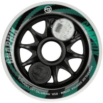 POWERSLIDE 100/85A Graphix Δεξί Ροδάκι - Λευκό.