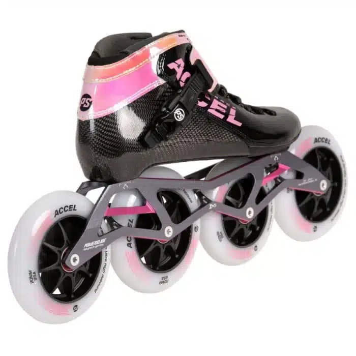 POWERSLIDE ACCEL Race Pink 110/100 Inline Skates - Black/Pink - Image 4
