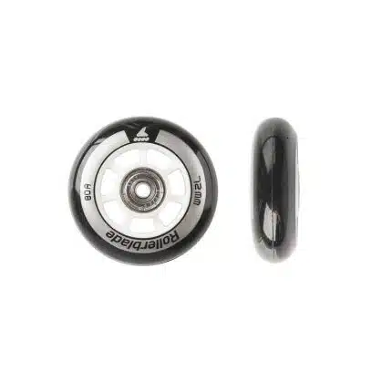 ROLLERBLADE 72χιλ./80Α Σετ Ροδάκια με Ρουλεμάν & Spacer Μαύρο.