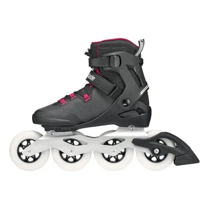 ROLLERBLADE Macroblade 90 W Inline Skates - Black/Burgundy/Light Blue - Image 4