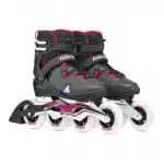ROLLERBLADE Macroblade 90 W Inline Skates - Black/Burgundy/Light Blue - Image 7