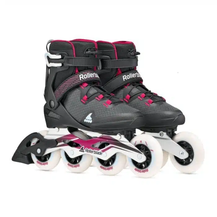 ROLLERBLADE Macroblade 90 W Inline Skates - Black/Burgundy/Light Blue - Image 7