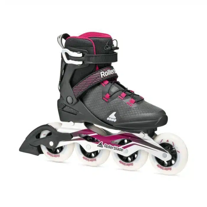 ROLLERBLADE Macroblade 90 W Inline Skates - Black/Burgundy/Light Blue - Image 2