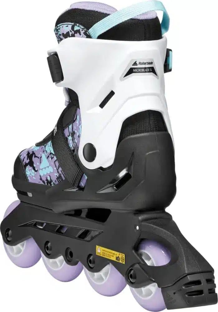 ROLLERBLADE Microblade SL Inline Skates - Black/Lavender/Light Blue - Image 5