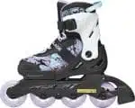 ROLLERBLADE Microblade SL Inline Skates - Black/Lavender/Light Blue - Image 4