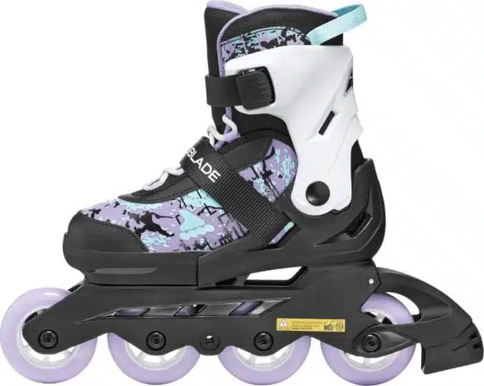 ROLLERBLADE Microblade SL Inline Skates - Black/Lavender/Light Blue - Image 4