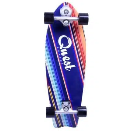 QUEST BOARDS Τροχοσανίδα με Διαγώνιες Ρίγες- Πολύχρωμο.