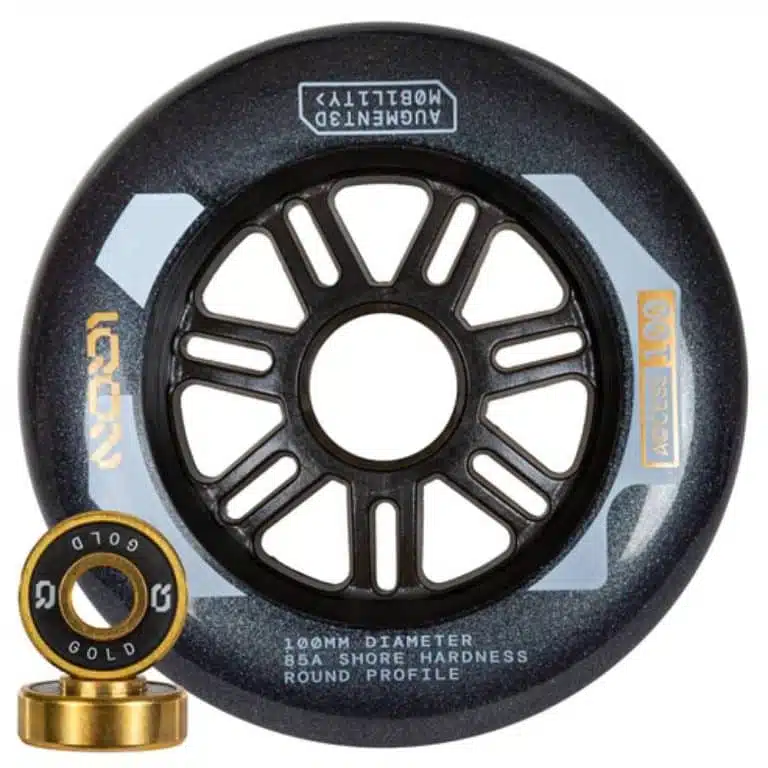 IQON Access Combo 100 Σκούρο Γκρι Ρόδες 3 Τεμαχίων - Διάφανο Μαύρο/Σκούρο Γκρι.