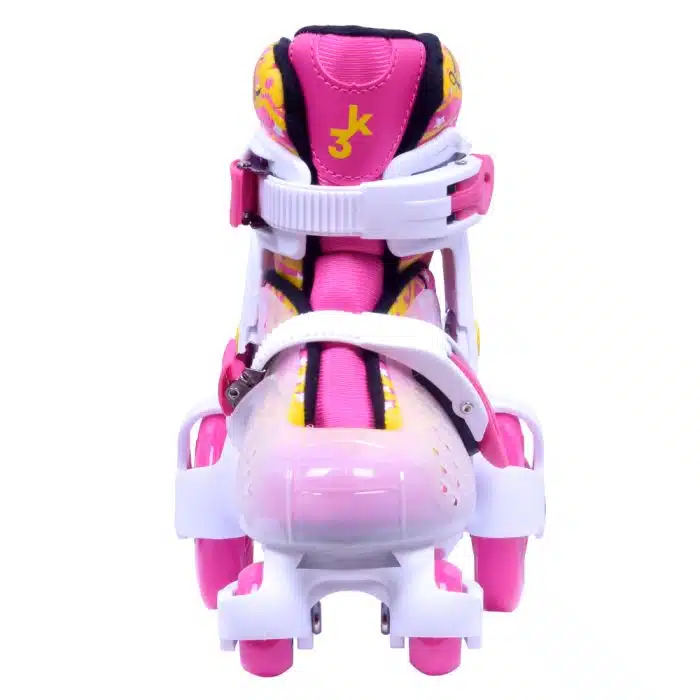3K Adjustable Quad Roller Skates for Girls - Fuchsia - Image 3